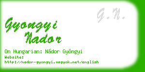 gyongyi nador business card