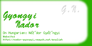 gyongyi nador business card